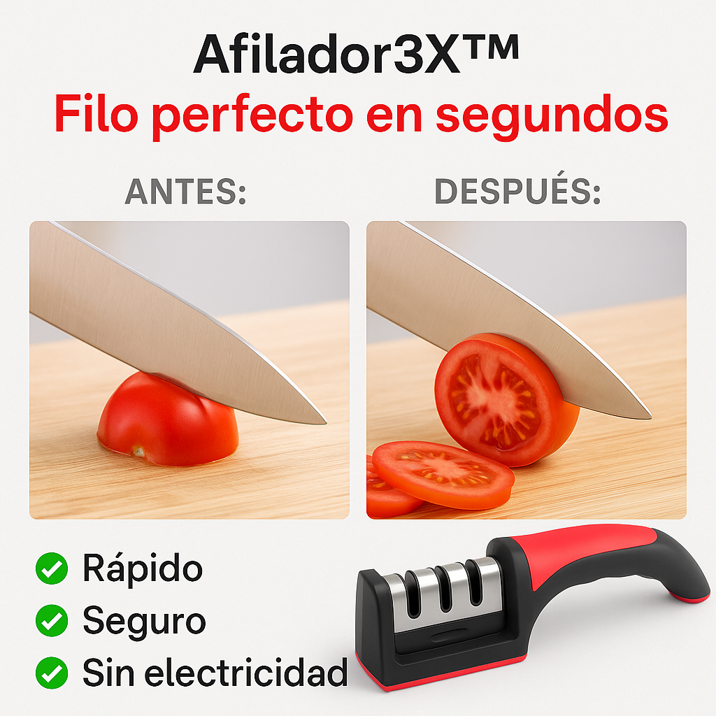 🔪 Afilador3X™ - Recupera el Filo de tus Cuchillos en Segundos