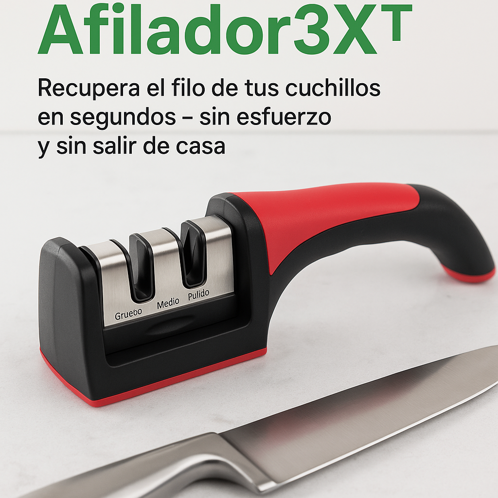 🔪 Afilador3X™ - Recupera el Filo de tus Cuchillos en Segundos