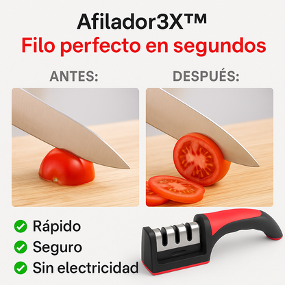 🔪 Afilador3X™ - Recupera el Filo de tus Cuchillos en Segundos